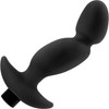 Anal Adventures Platinum Silicone Rechargeable Vibrating Prostate Massager 4 By Blush - Black