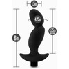 Anal Adventures Platinum Silicone Rechargeable Vibrating Prostate Massager 4 By Blush - Black