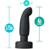 Anal Adventures Circuit Plug Platinum Silicone Rechargeable Vibrating Prostate Stimulator By Blush - Black