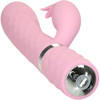 Pillow Talk Lively Silicone Waterproof Rechargeable Rotating Dual Stimulation Vibrator - Pink