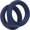 Viceroy Dual Ring Ultra-Soft Silicone Cock Ring By CalExotics - Blue