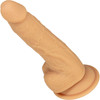 Naked Addiction Dual Density 8" Silicone Suction Cup Dildo With Balls - Caramel