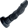 Bound 2.0 XL Silicone Super Textured Dildo By Uberrime - Luster Black