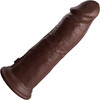 King Cock Elite Dual Density 8" Silicone Suction Cup Dildo - Chocolate