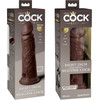 King Cock Elite Dual Density 8" Silicone Suction Cup Dildo - Chocolate