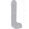 Gläs 8" Realistic Ribbed Glass Dildo With Balls - Clear