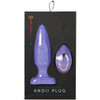 Andii Rechargeable Silicone Anal Plug With Roller Motion & Remote By Nu Sensuelle - Ultra Violet
