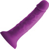Colours Pleasures Smooth 7" Purple Vibrating Silicone Dildo