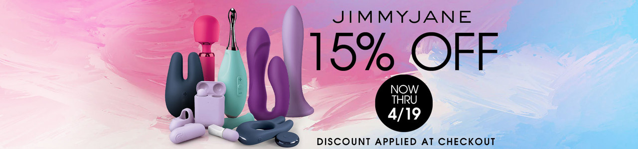 15% OFF JimmyJane Luxury Pleasure Toys! Discount Applied At Checkout. Ends April 19th.