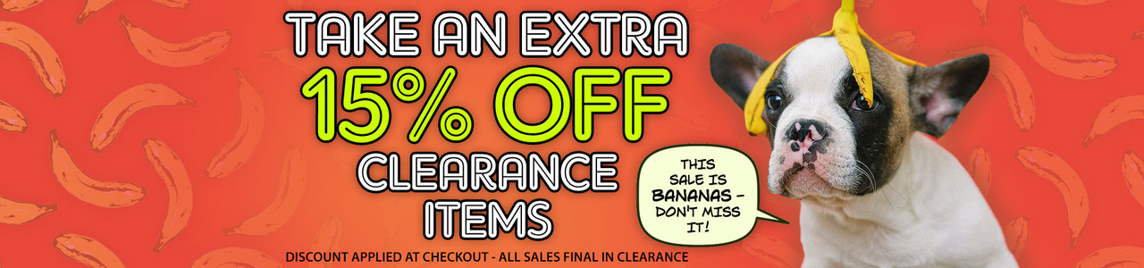 15% Off Clearance Items!