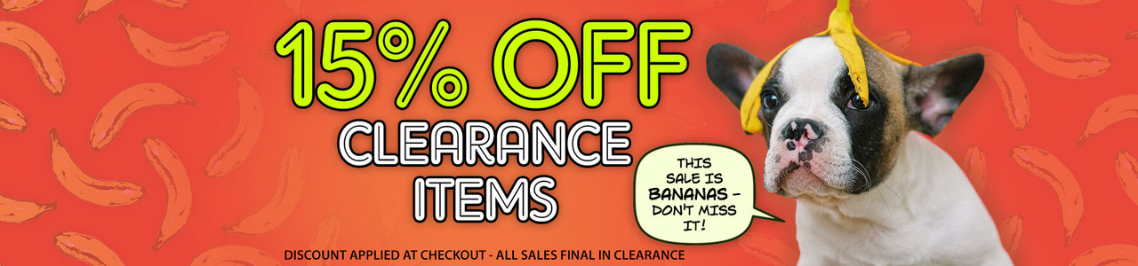 15% Off Clearance Items!