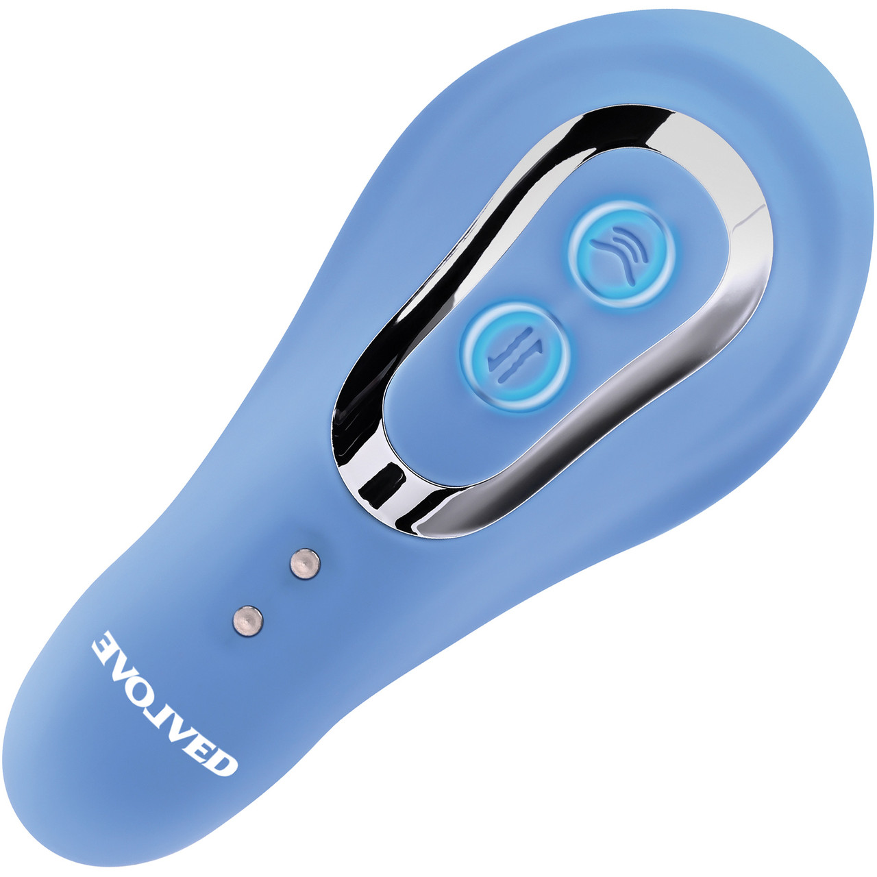 Tap And Thrust Rechargeable Silicone Dual Stimulation Thrusting Vibrator By Evolved Novelties