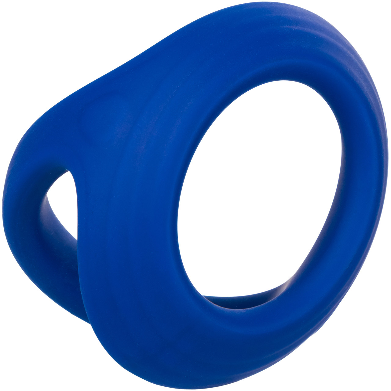 Admiral Cock & Ball Silicone Dual Cock Ring By CalExotics - Blue