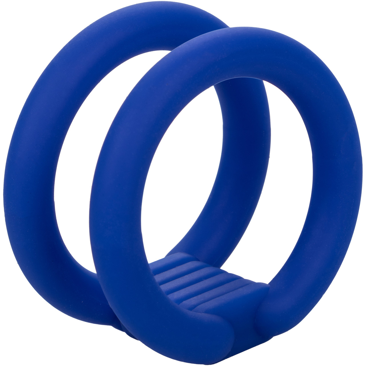 Admiral Triple Premium Silicone Penis Ring Cage Blue