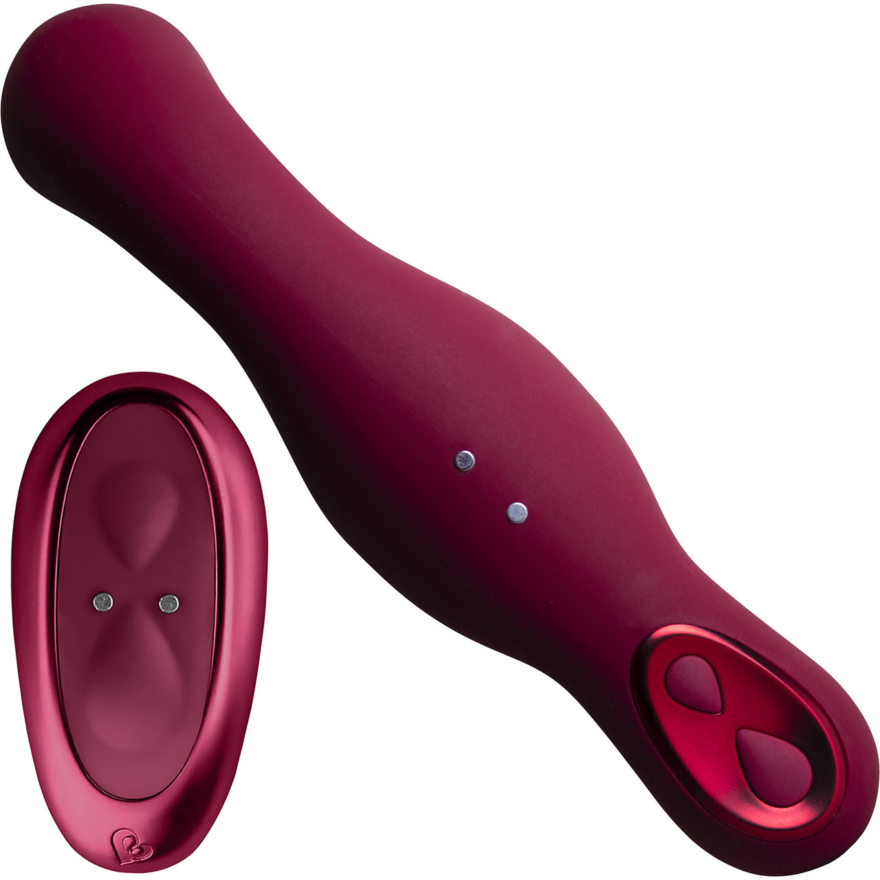 Ruby Glow Blush Silicone Ride On Vibrator and Wand Combination With Remote By Rocks-Off image