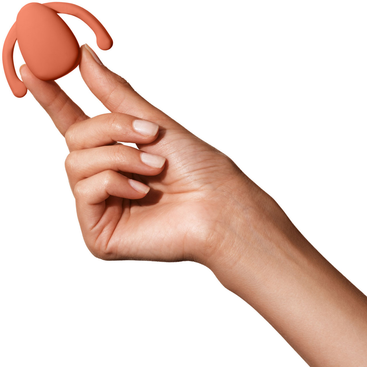 Eva Silicone Rechargeable Wearable Hands Free Vibrator by Dame - Papaya