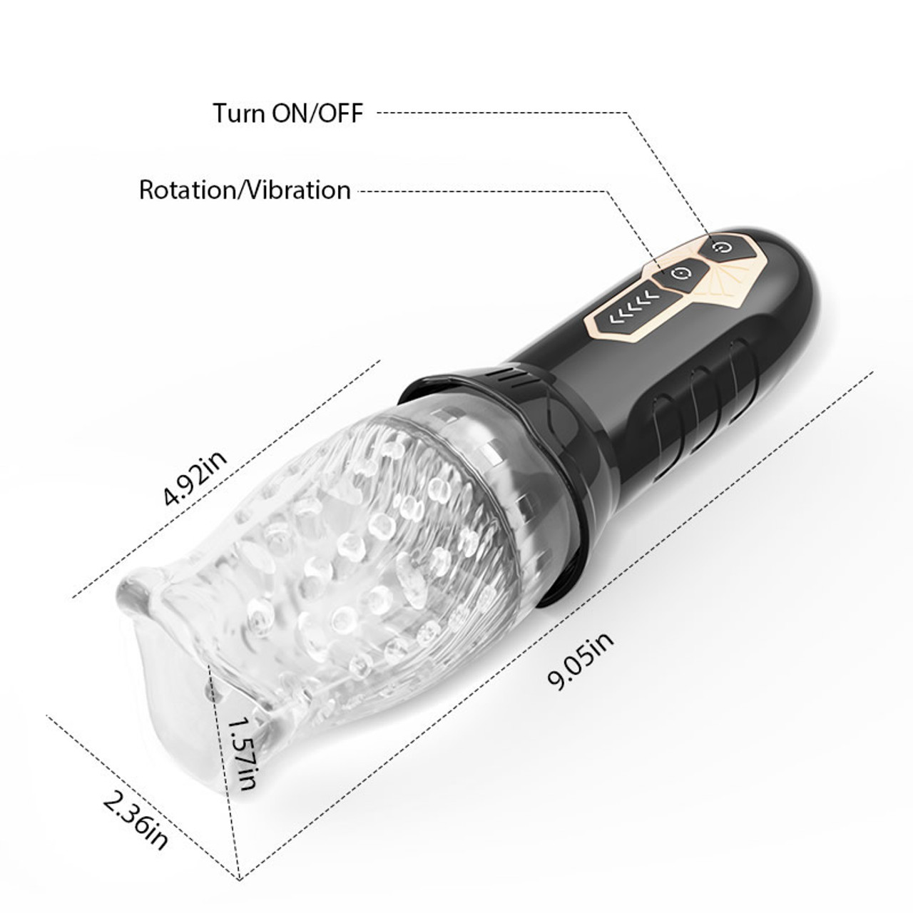 Gawk Gawk 3000 Rotating Vibrating Rechargeable Oral Sex Penis Masturbator pic