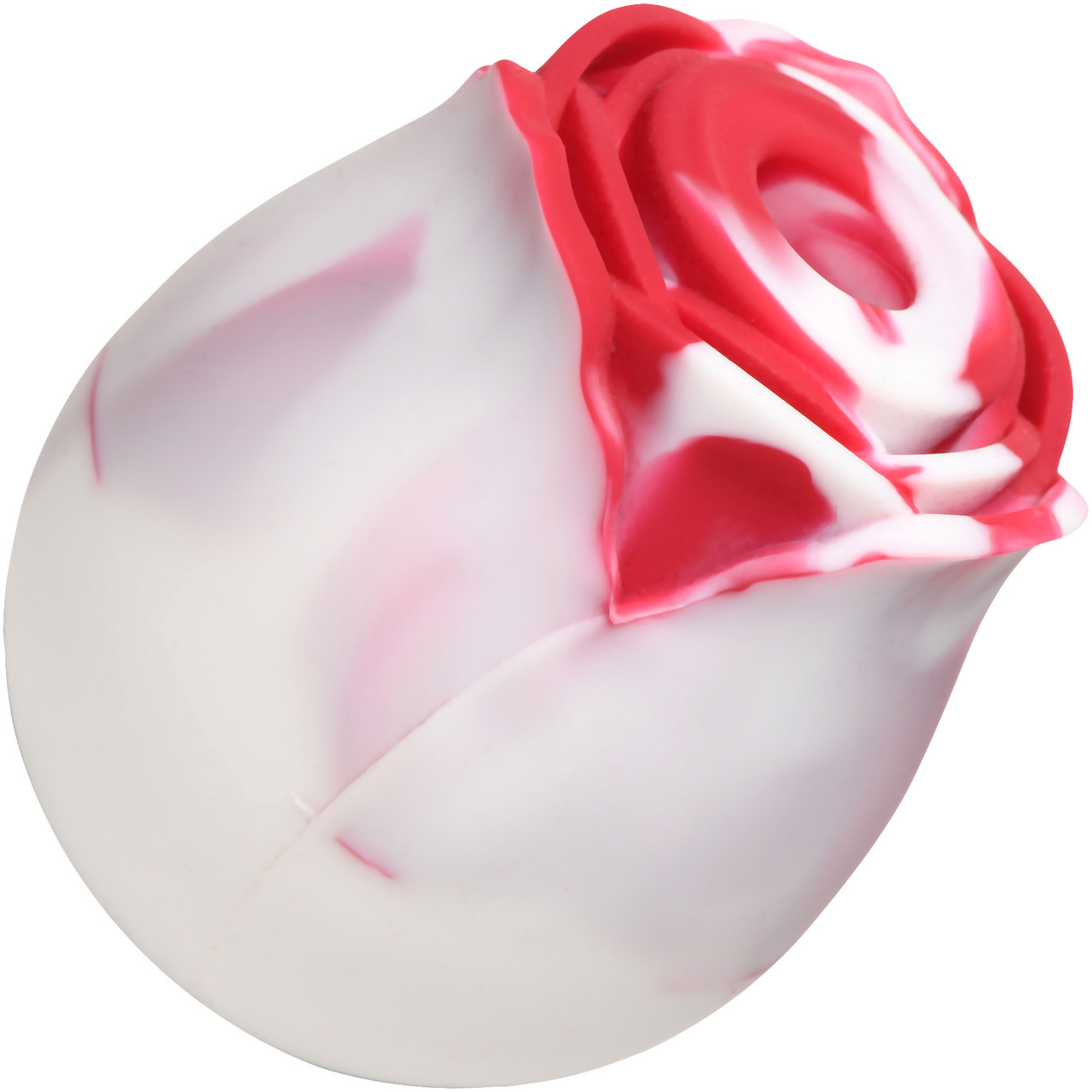 Bloomgasm The Rose Pressure Wave Stimulator Lover's Gift Box - Red With  White Swirls