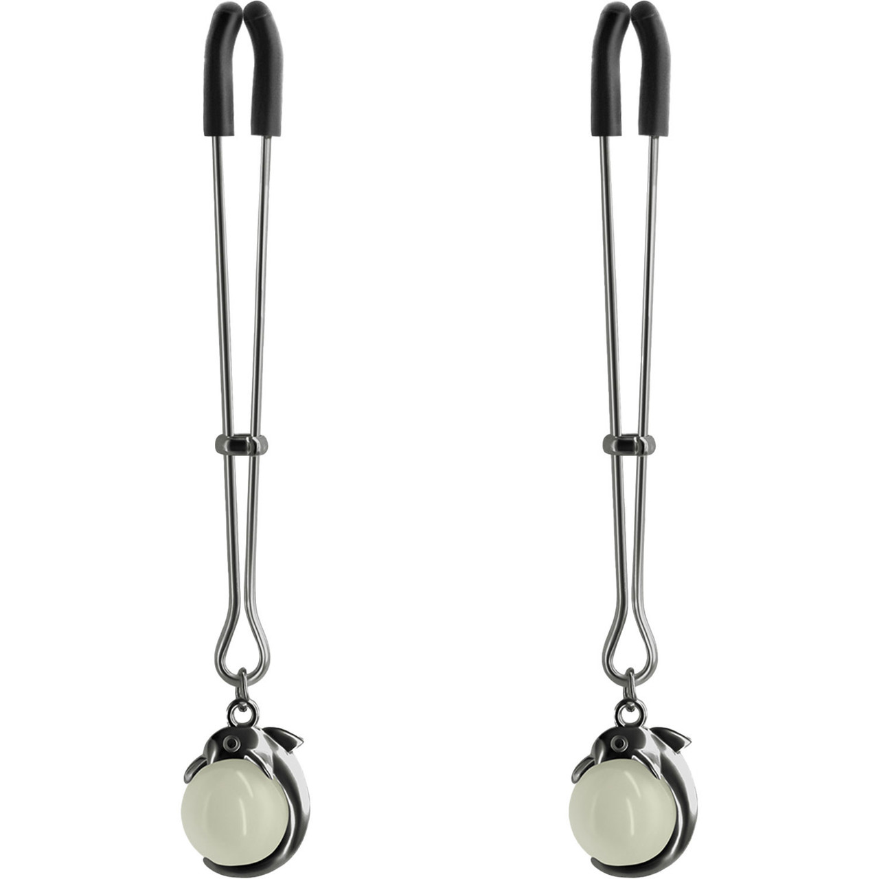 Bound Adjustable G1 Glow In The Dark Nipple Clamps by NS Novelties -  Gunmetal