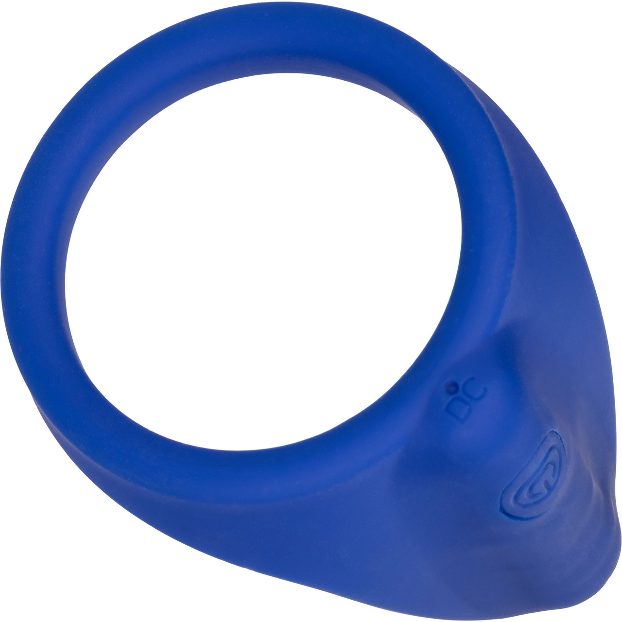 Admiral Cock & Ball Silicone Dual Cock Ring By CalExotics - Blue