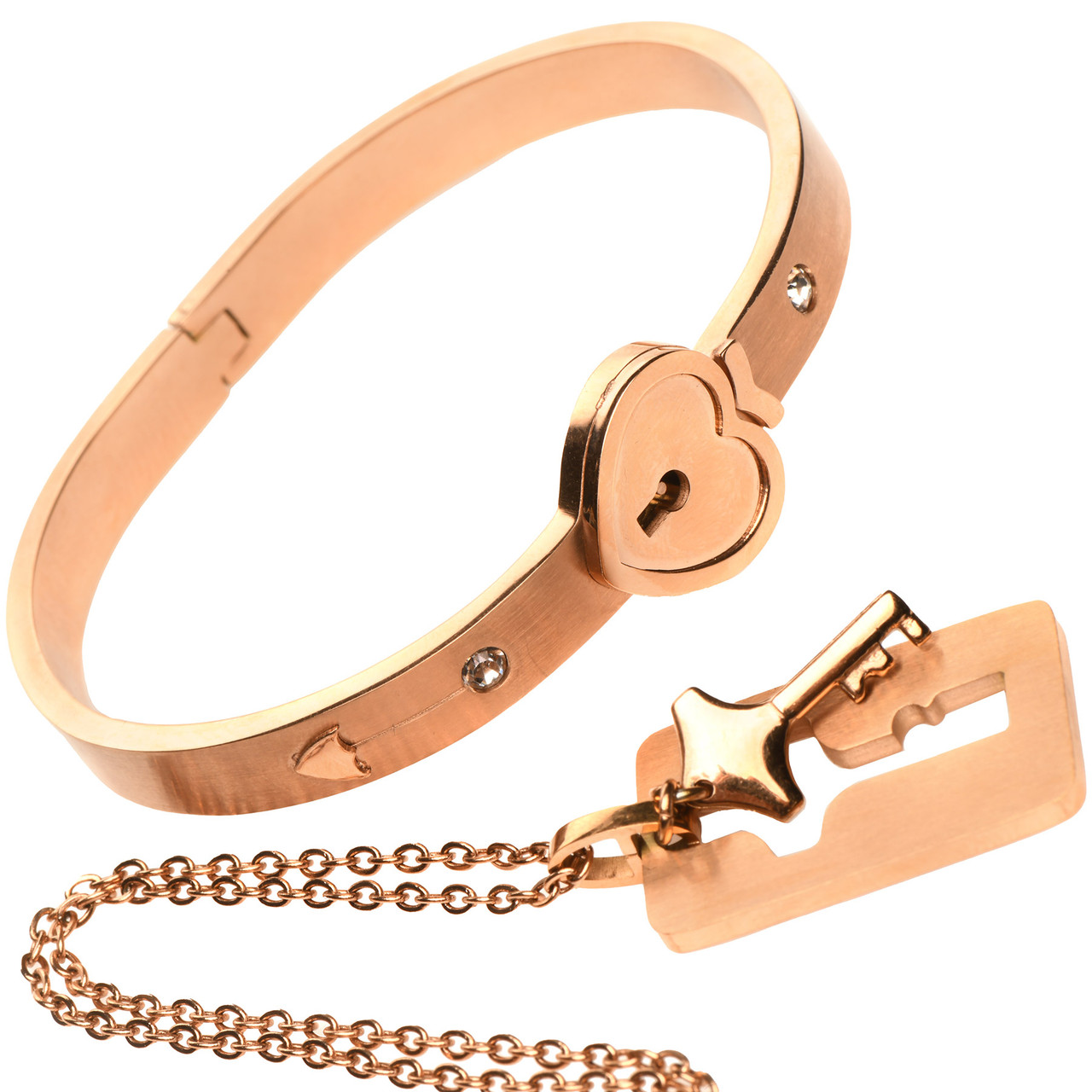 Couple Complements|stainless Steel Heart Lock & Key Couple Bracelet &  Necklace Set
