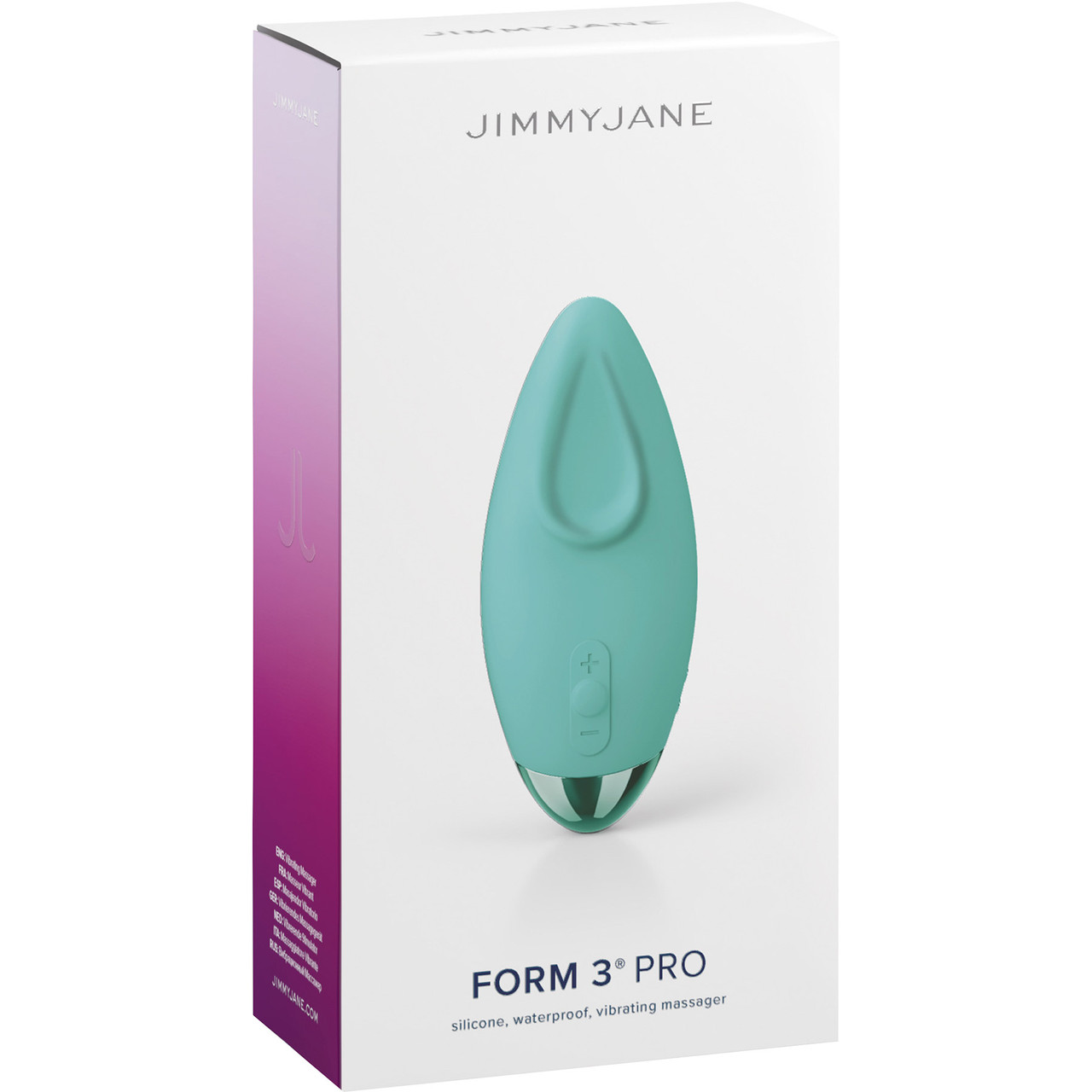 Jimmyjane Form 3 Pro Rechargeable Lay On Silicone Clitoral Vibrator Teal