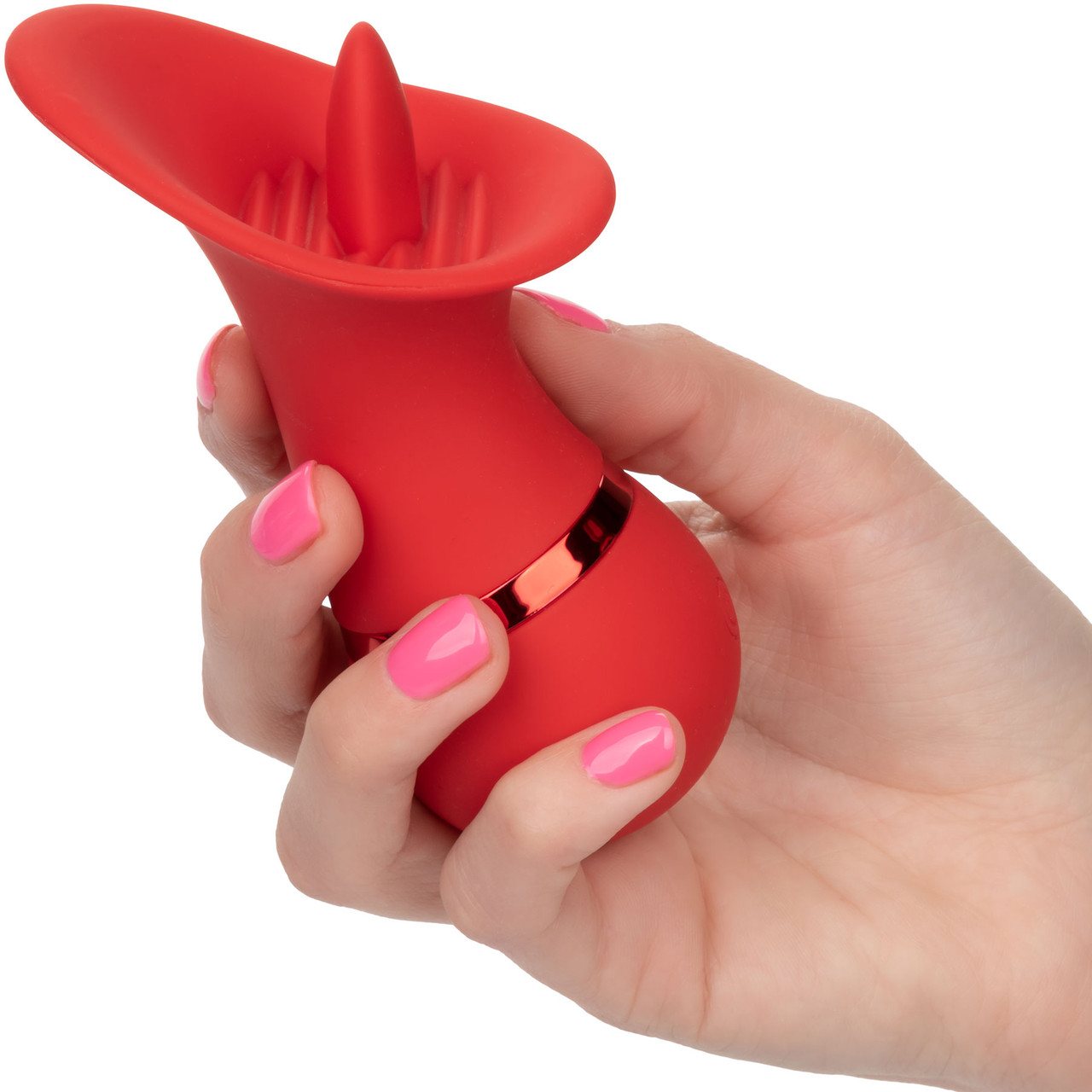 CalExotics French Kiss Suck and Play Interchangeable Set - Premium  Rechargeable Travel Size Suction Vibrator - Luxury Adult Sex Toy for Women-  Red