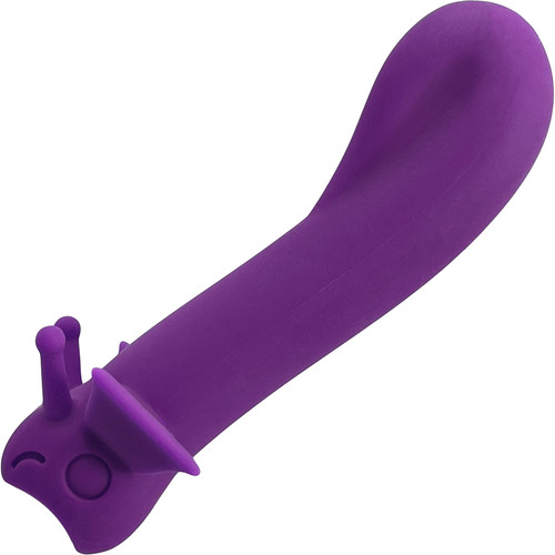 Sunshine Shimmer Silicone Rechargeable G-Spot Vibrator By Cute Little Fuckers - Moonlight Purple