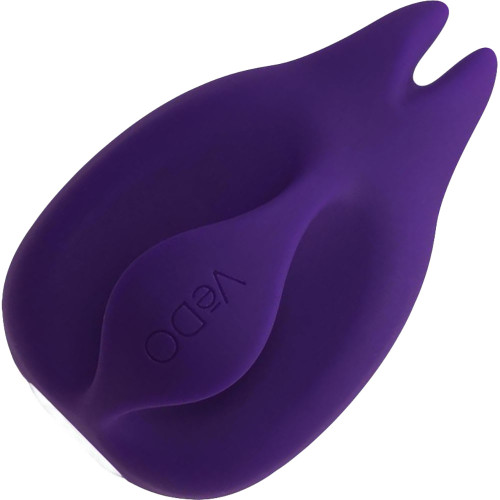 Huni Rechargeable Waterproof Silicone Lay-On Clitoral Vibrator by VeDO - Deep Purple