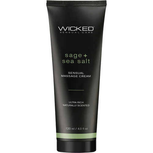 Wicked Sensual Massage Cream Sage + Sea Salt 4 fl oz