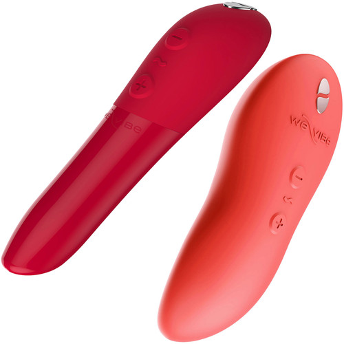 Forever Favorites Set By We-Vibe With Touch X & Tango X Powerful Waterproof Vibrators - Red & Coral