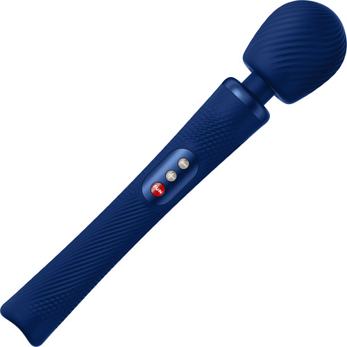 Fun Factory VIM Silicone Rechargeable Vibrating Weighted Rumble Wand - Midnight Blue