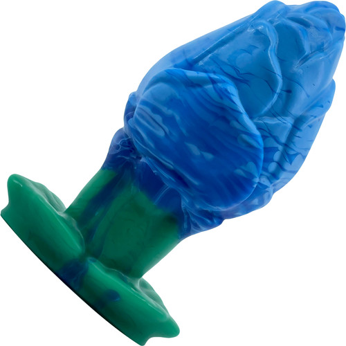 Rose Bud Large Silicone Vaginal Plug By Silc Arts - Sapphire