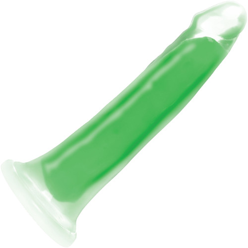 Lollicock Glow In The Dark 8" Silicone Suction Cup Dildo - Green