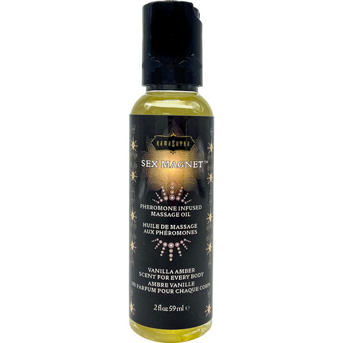 Kama Sutra Sex Magnet Pheromone Massage Oil - Vanilla Amber - 2 fl oz