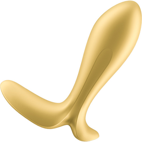Satisfyer Intensity Plug Rechargeable Vibrating App Enabled Butt Plug - Gold