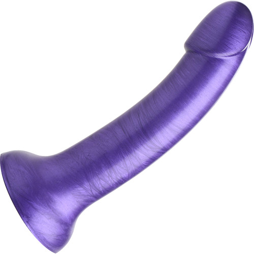 Simply Sweet 7" Silicone G-Spot Dildo With Suction Cup - Metallic Purple