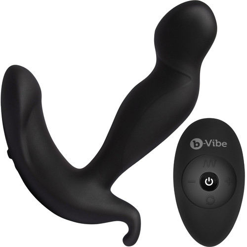 b-Vibe 360 Plug Rechargeable Silicone Rotating & Vibrating Prostate Massager With Remote