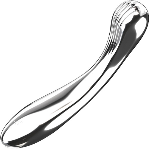 Polii 7" Stainless Steel G-Spot Dildo By Biird
