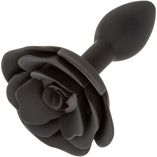 Forbidden Small Rose Silicone Butt Plug By CalExotics - Black