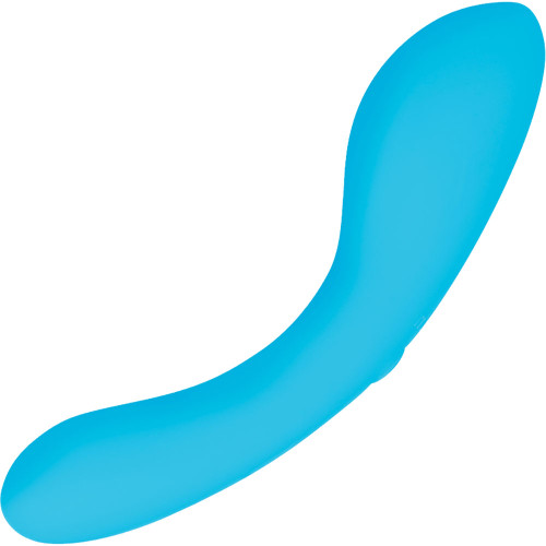 The Mini Swan Wand Rechargeable Waterproof Silicone Glow In The Dark G-Spot Vibrator - Blue