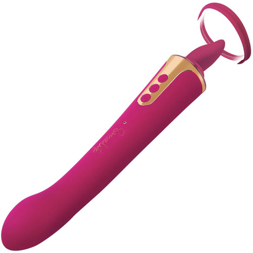 Socialite Provocateur Rechargeable Silicone Double Ended Lingus Vibrator By Bodywand - Pink