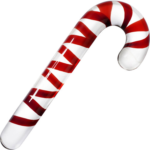 Icicles No. 59 Candy Cane Glass Dildo