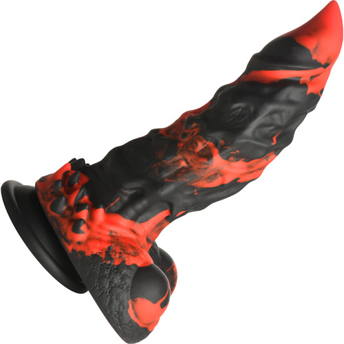Fire Demon Monster 8.5" Silicone Suction Cup Dildo By Creature Cocks