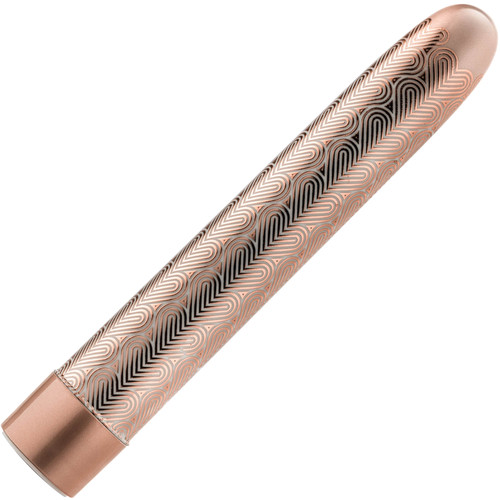 The Collection Lattice Limited Edition Rechargeable Waterproof Slimline Vibrator By Blush - Rose Gold