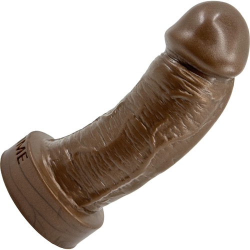 The Basio Short & Thick 5.75" Platinum Silicone Realistic Dildo By Uberrime - Chocolate