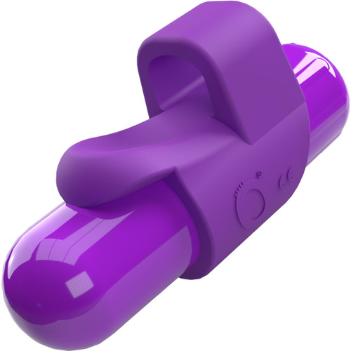 4T FingO Slim Silicone Fingertip Bullet Vibrator By Screaming O - Grape