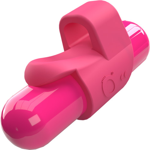 4T FingO Slim Silicone Fingertip Bullet Vibrator By Screaming O - Strawberry