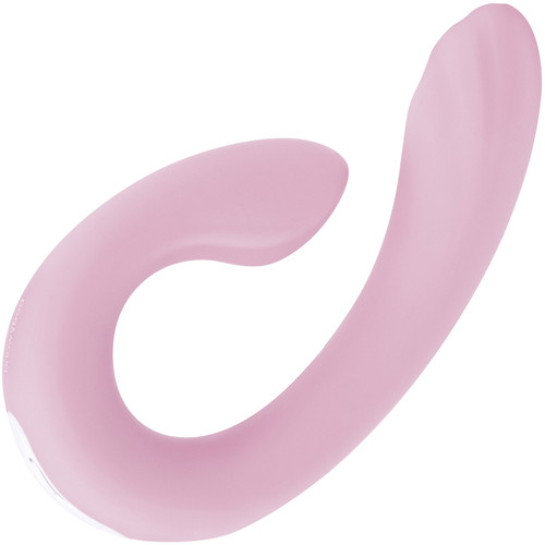i.D. Swirl Rechargeable Waterproof Silicone Dual Stimulation Vibrator By Bodywand - Pink