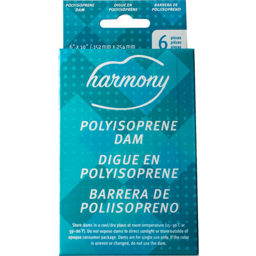 Harmony Polyisoprene Non-Latex Dam - 6 Pack